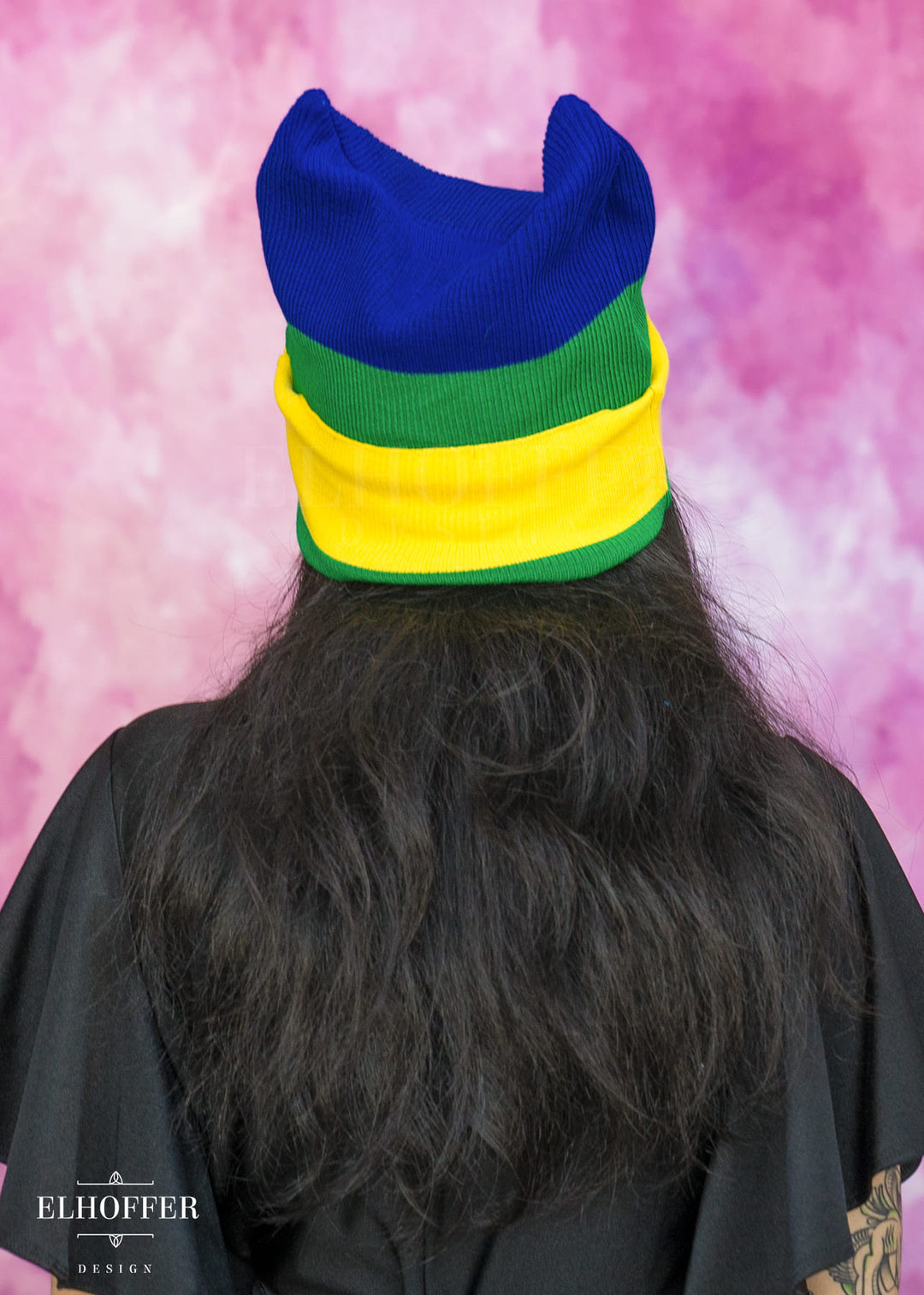 Rainbow Pride Ribbed Cat Ear Beanie