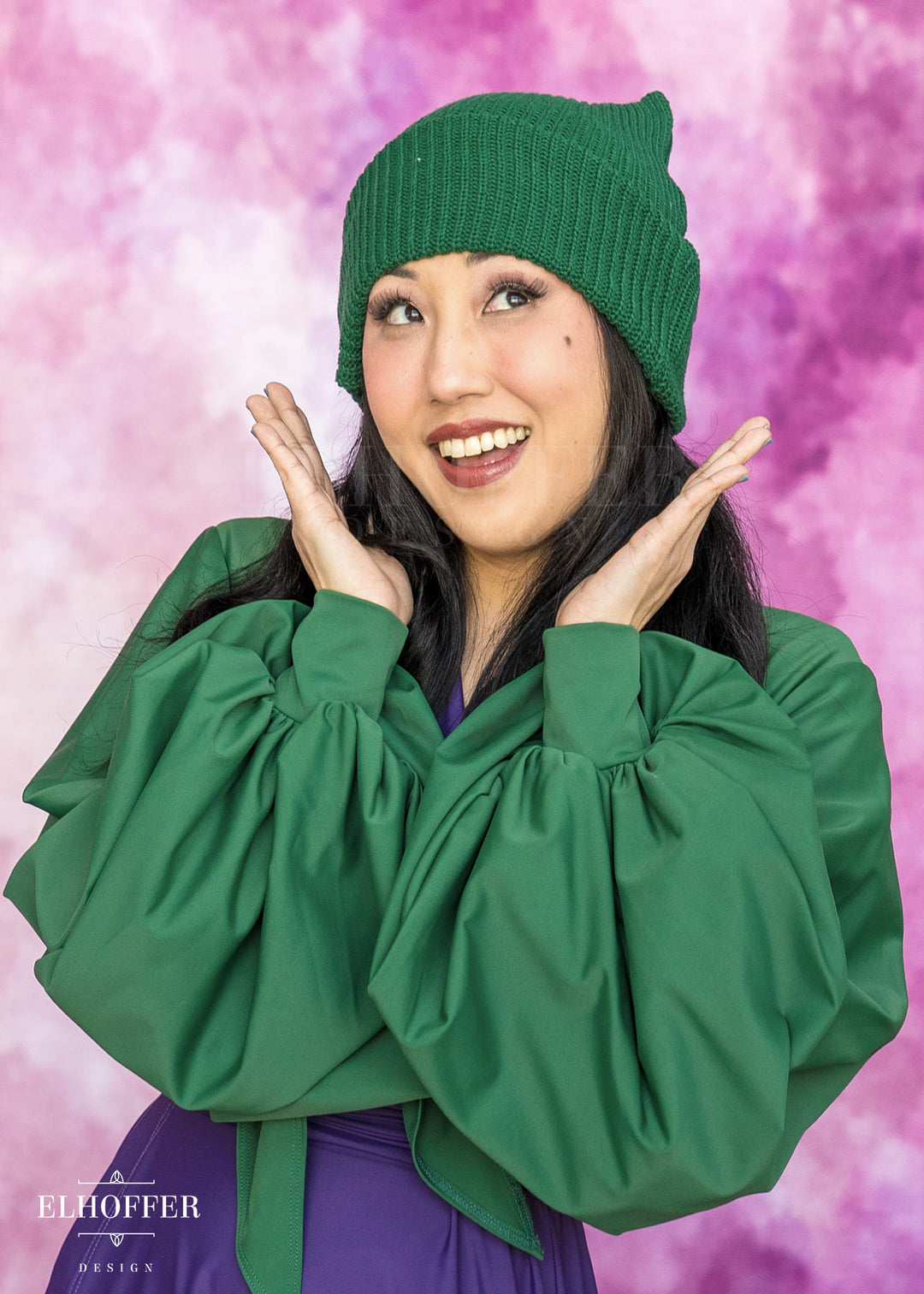 Sacred Princess Forest Green Bunnie Beanie