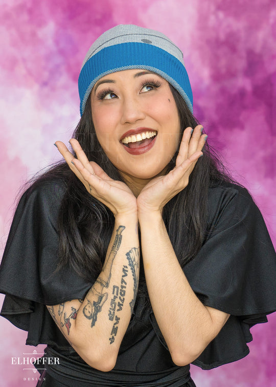 Galactic Baby Bot Blue Beanie