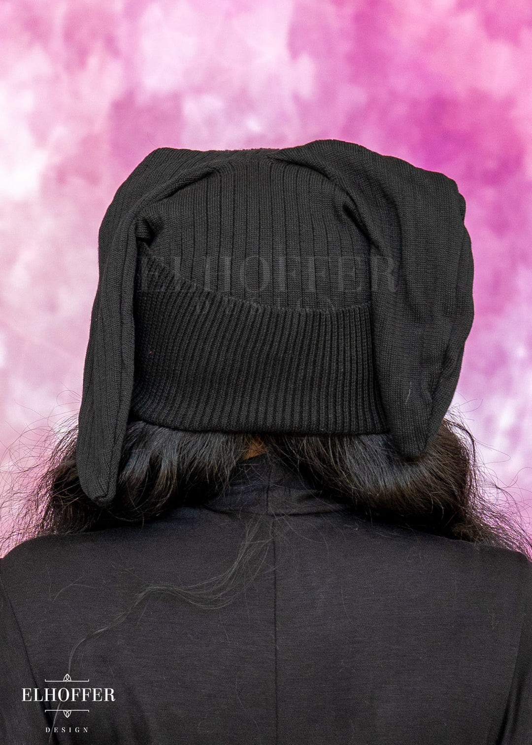 Lightweight Relaxed Fit Bunny Beanie - Bangtan Black