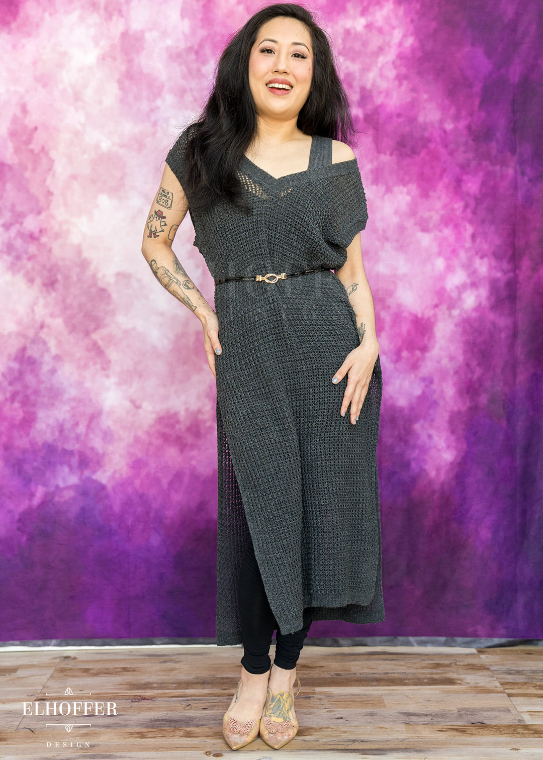 Essential Knight in Knitted Armor Tunic - Charcoal Grey