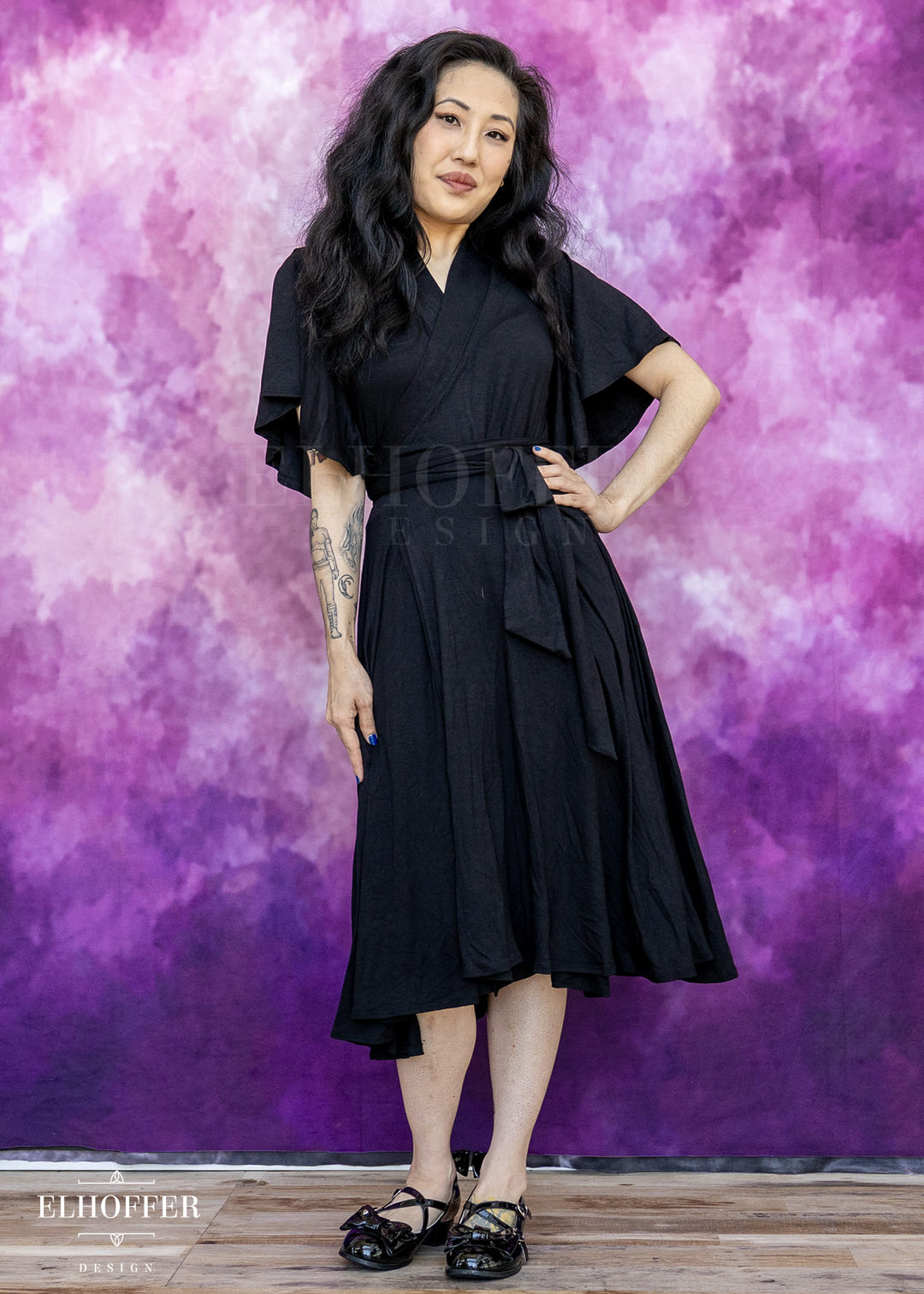 Essential Luisa Wrap Dress - Cozy Black