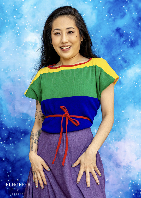 Handmade Rainbow Pride Wrap Crop