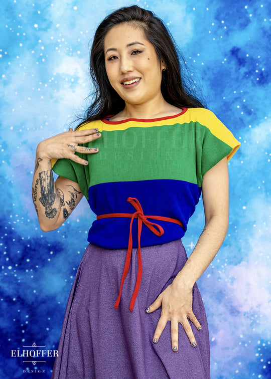 Handmade Rainbow Pride Wrap Crop