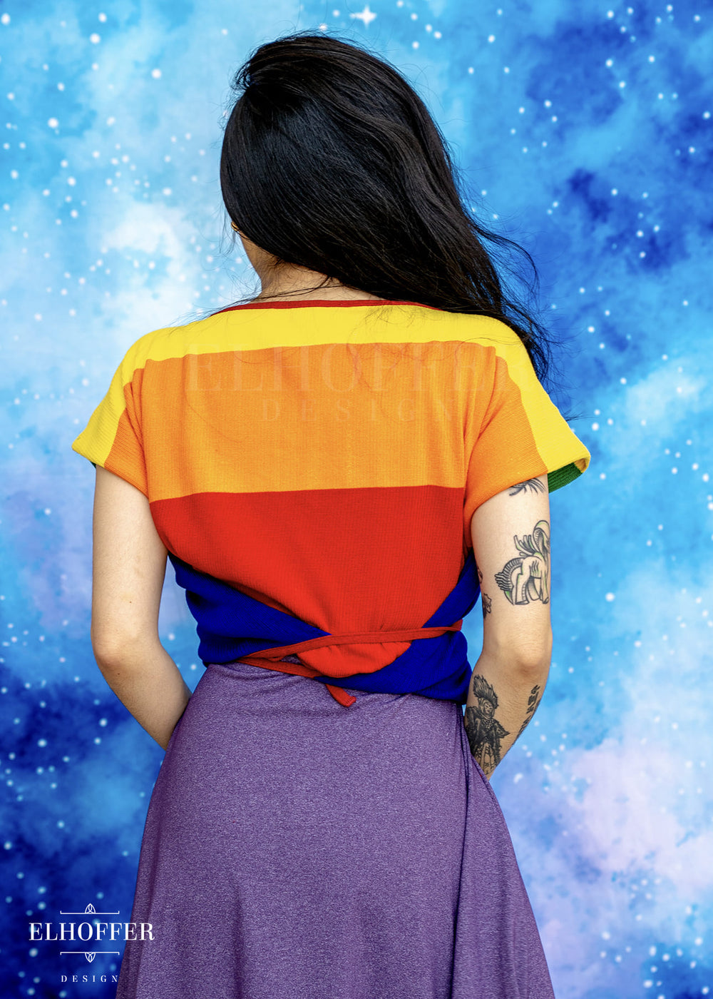 Handmade Rainbow Pride Wrap Crop