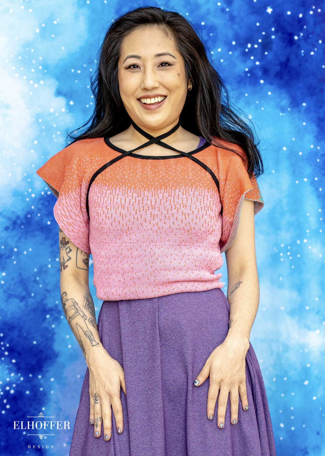 Handmade Sherbert Ombre Wrap Top