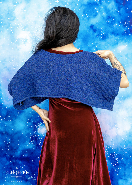 Handmade Boatneck Crop - Navy Nomad Knit - Extra Wide Crop