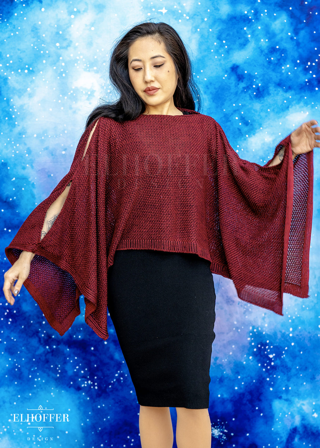 Essential Handmade Goddess Triple Tacked Top - Dragonwing Blood Red