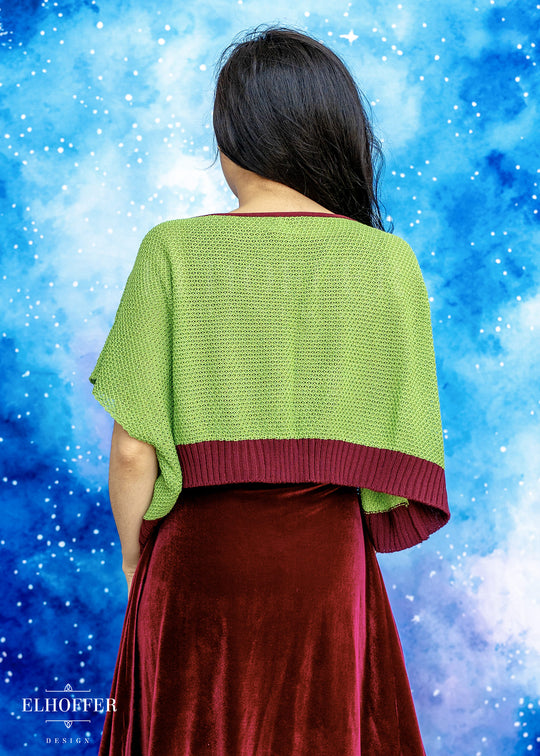 Handmade Boatneck Crop - Galactic Hunter Green