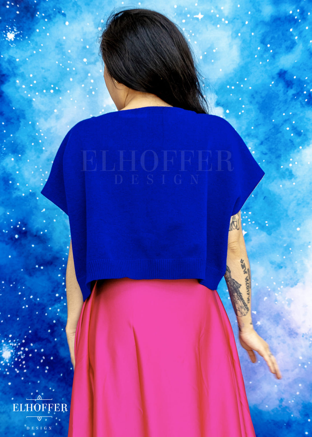 Handmade Boatneck Top - Royal Blue Thick Knit