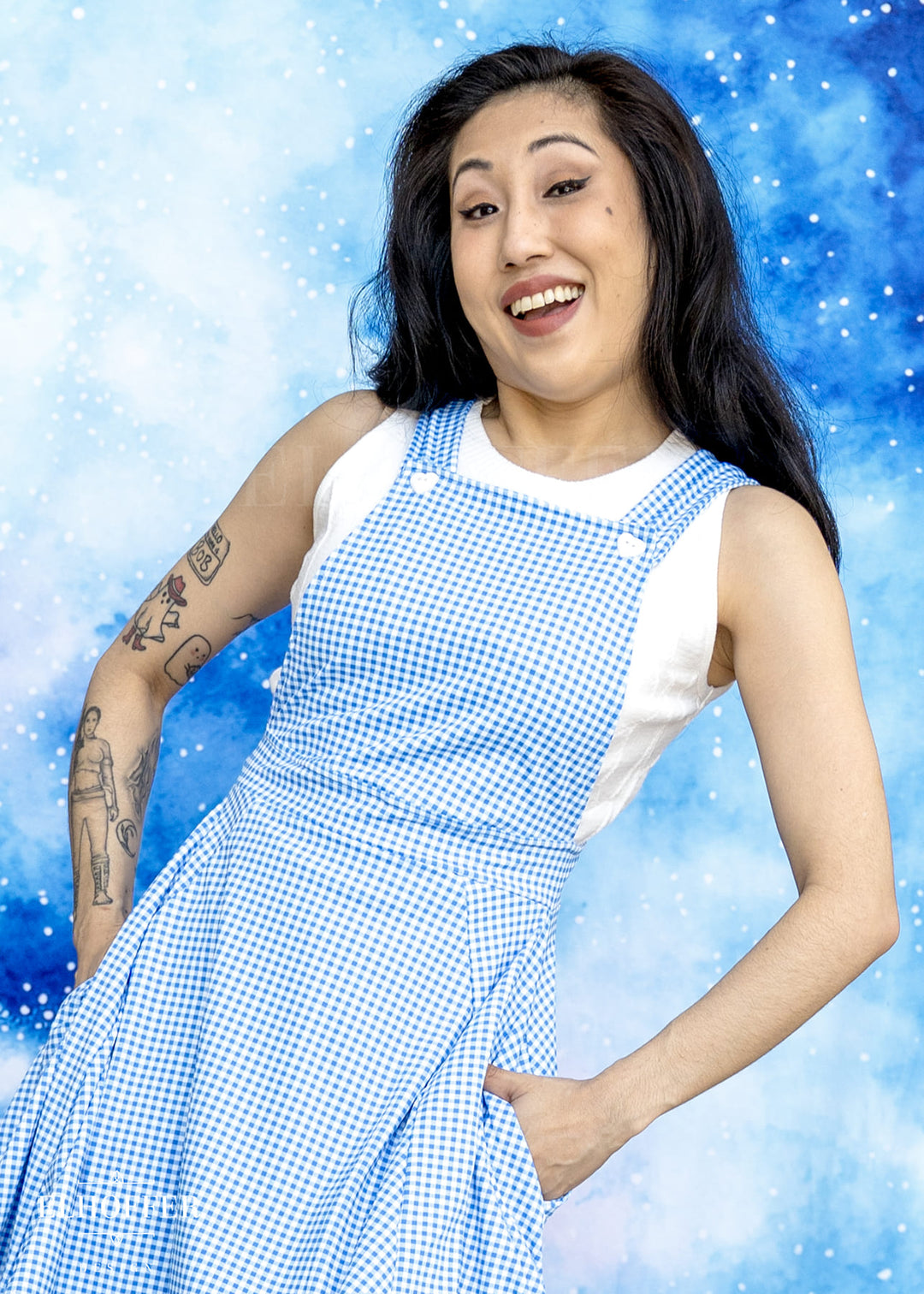 Essential Dorothy Pinafore - Blue & White Gingham