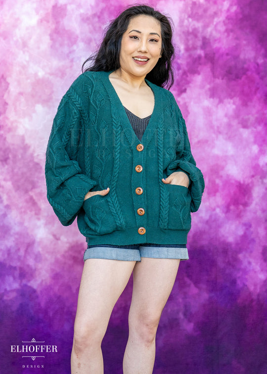 Elevensies Oversize Cardi - Fangorn Green
