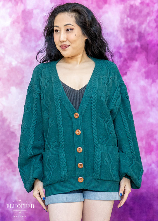 Elevensies Oversize Cardi - Fangorn Green