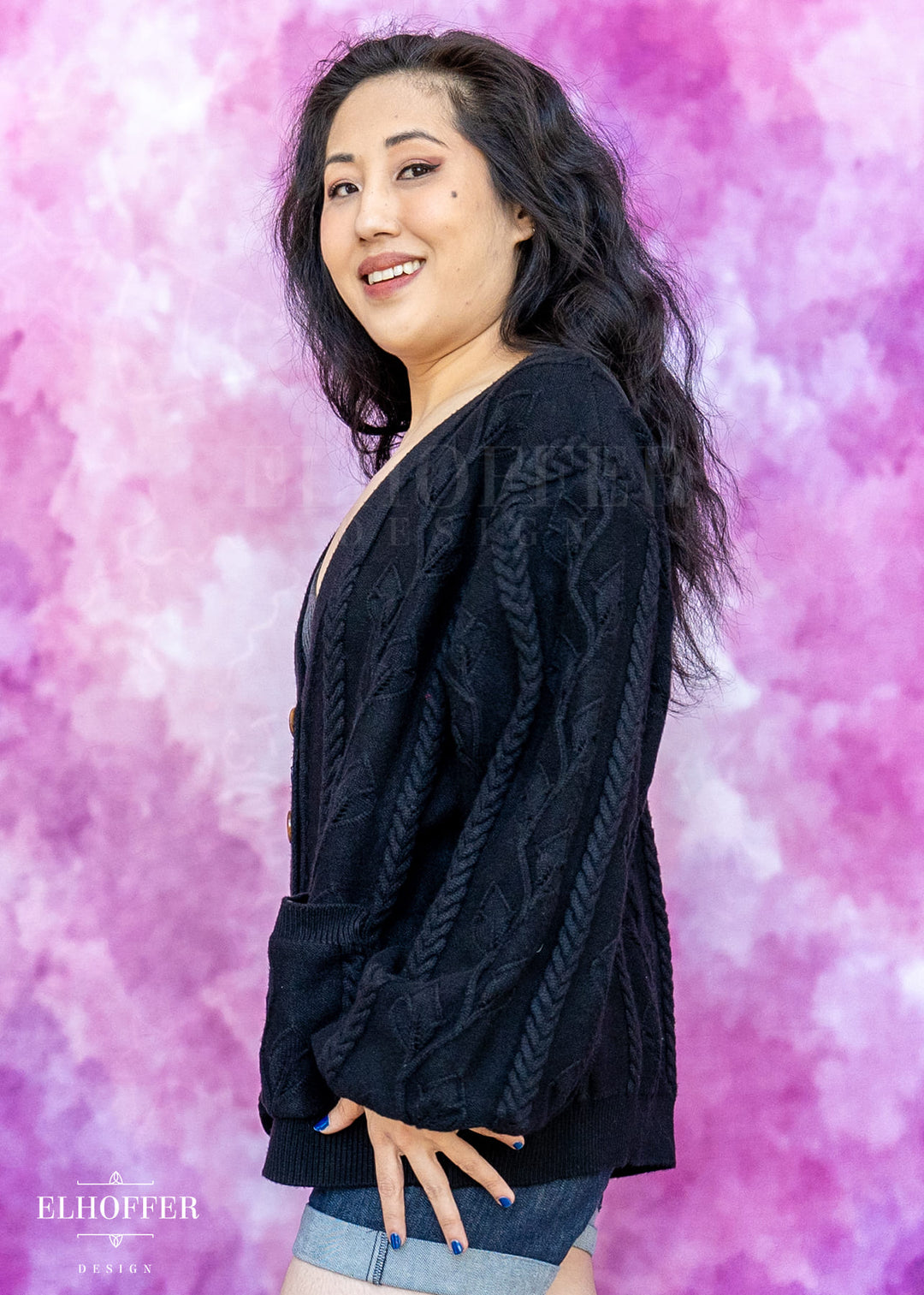 Elevensies Oversize Cardi - Wraith Black