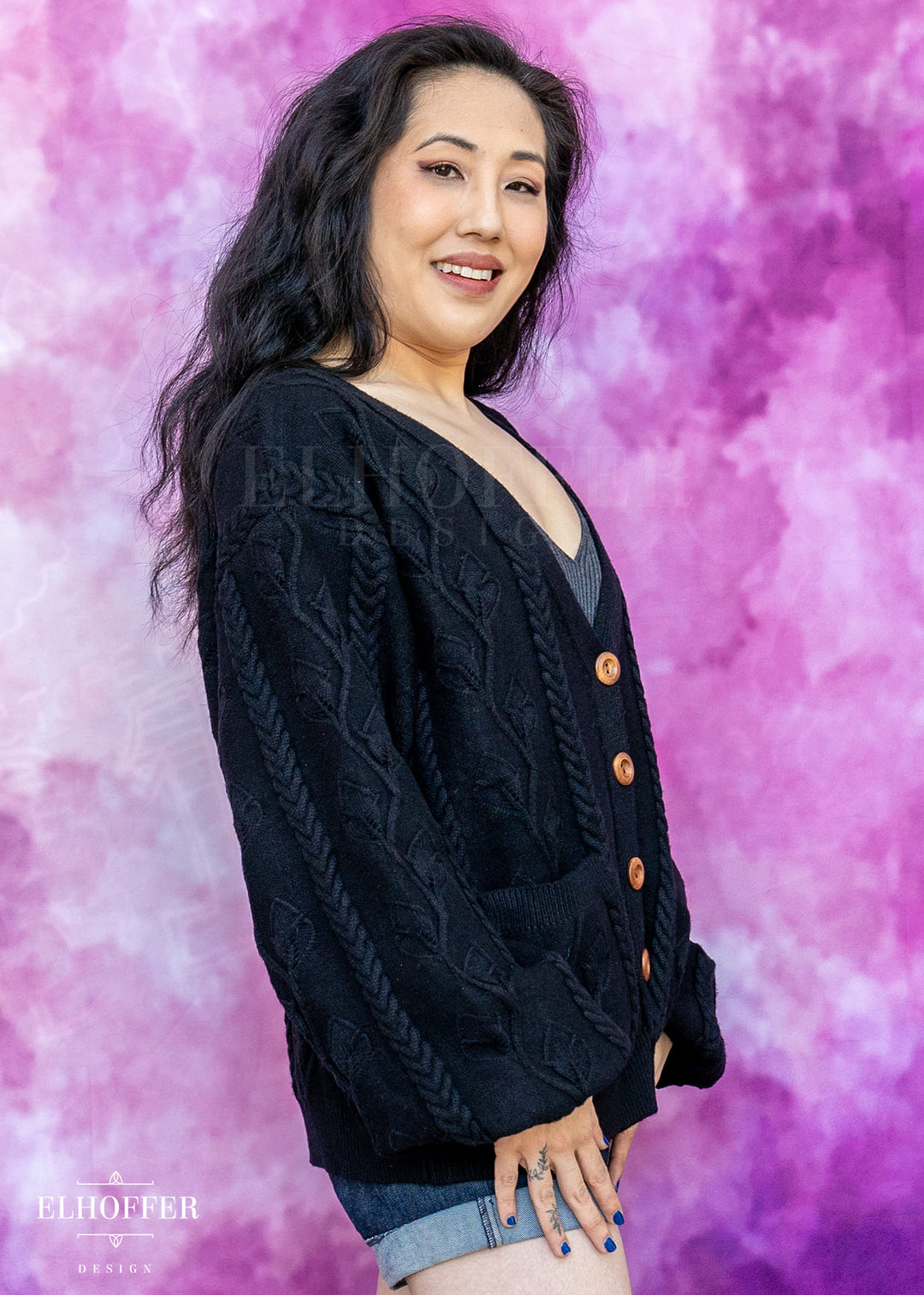 Elevensies Oversize Cardi - Wraith Black