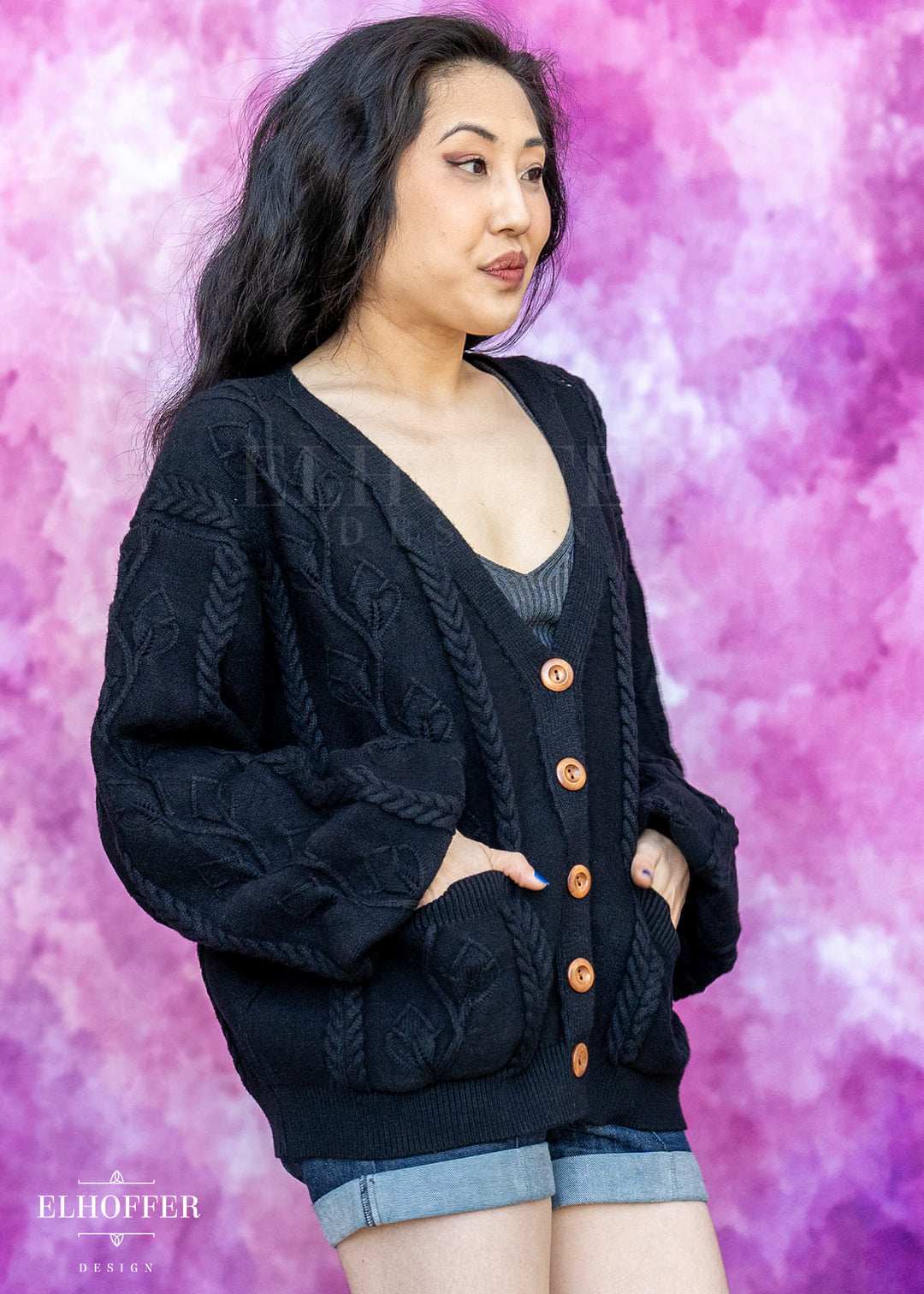 Elevensies Oversize Cardi - Wraith Black