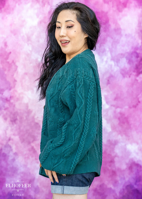 Elevensies Oversize Cardi - Fangorn Green