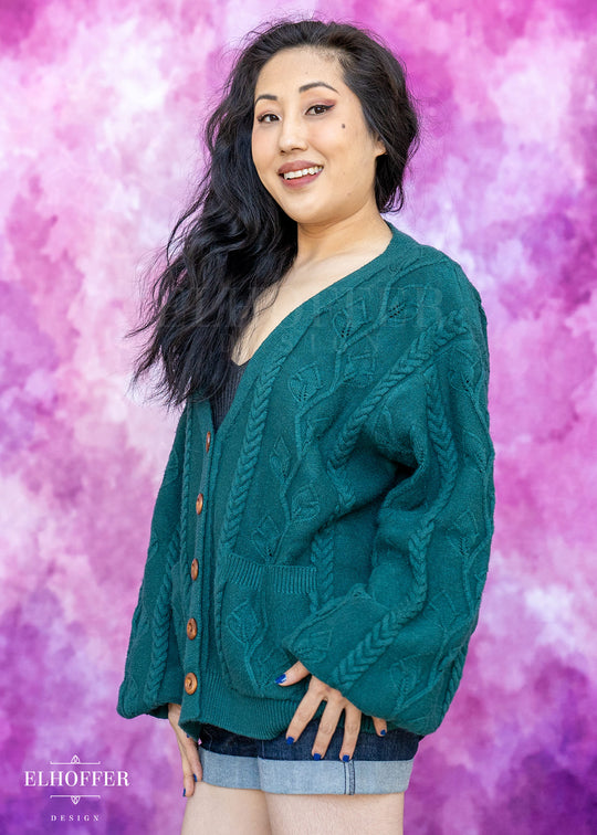 Elevensies Oversize Cardi - Fangorn Green