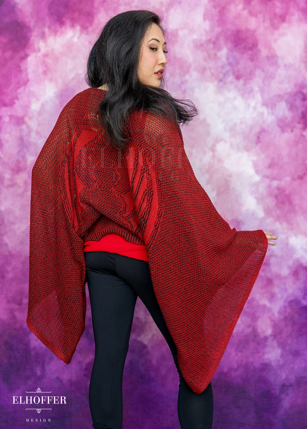 PREORDER - Essential Endora Cape Top - Dragon Wing Blood Red
