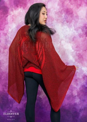 PREORDER - Essential Endora Cape Top - Dragon Wing Blood Red