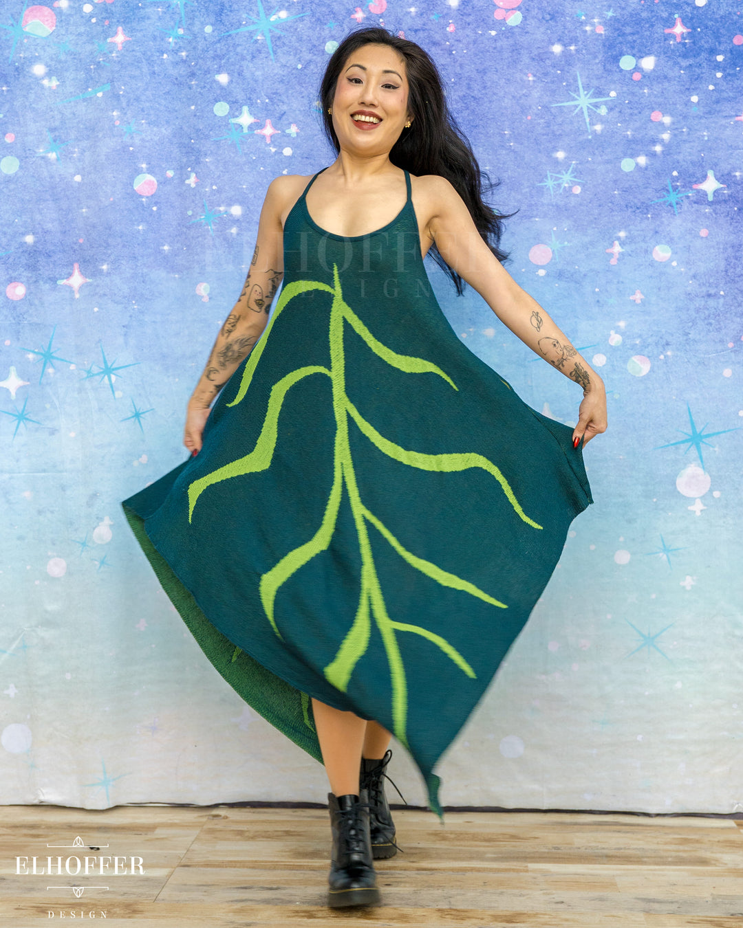 PREORDER - Pixie Tank Leaf Knit Dress - Select Your Color