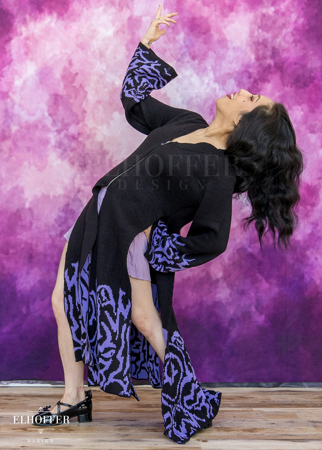 Demon Idol Unisex Sochangui Robe - Black & Purple