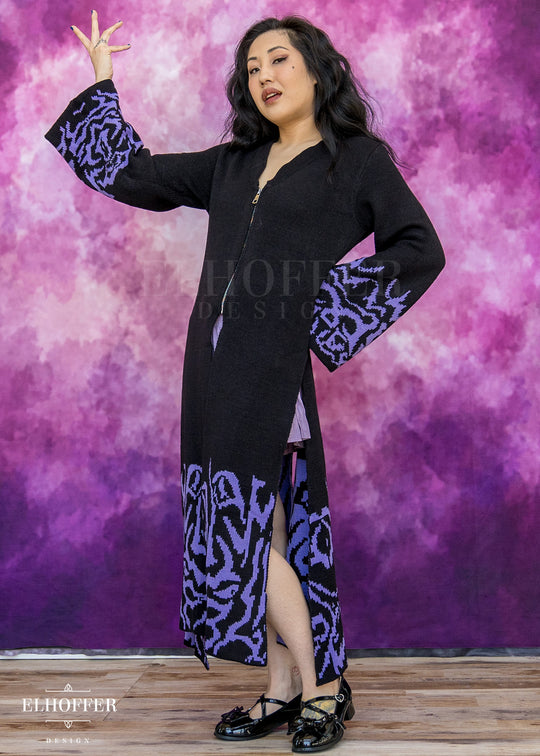 Demon Idol Unisex Sochangui Robe - Black & Purple