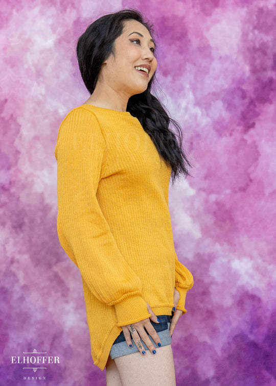 Essential Oversize Sweater - Mustard Gold