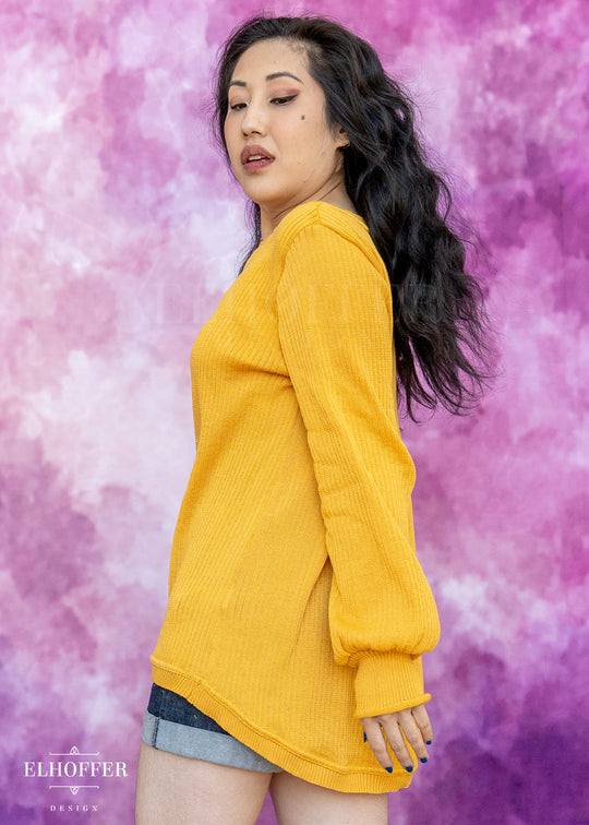 Essential Oversize Sweater - Mustard Gold