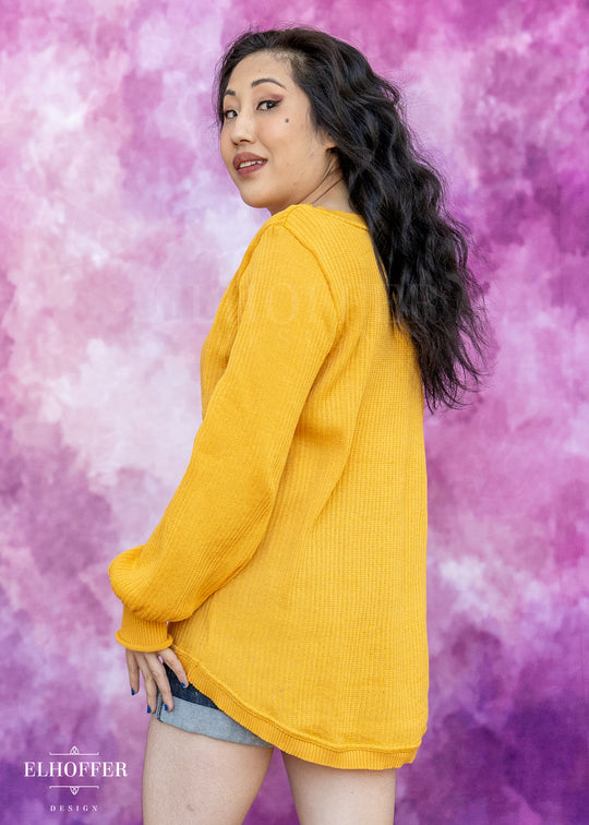 Essential Oversize Sweater - Mustard Gold
