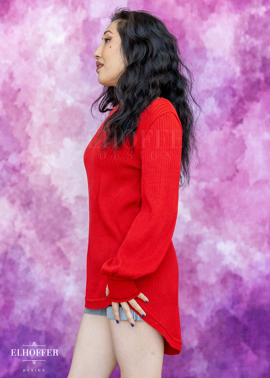 Essential Oversize Sweater - Ruby Red