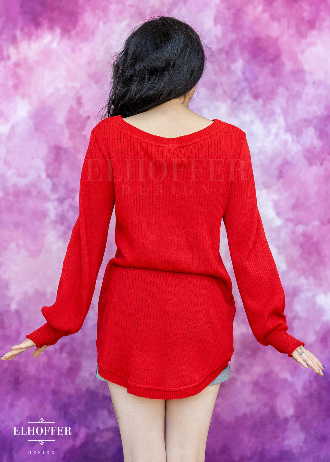 Essential Oversize Sweater - Ruby Red