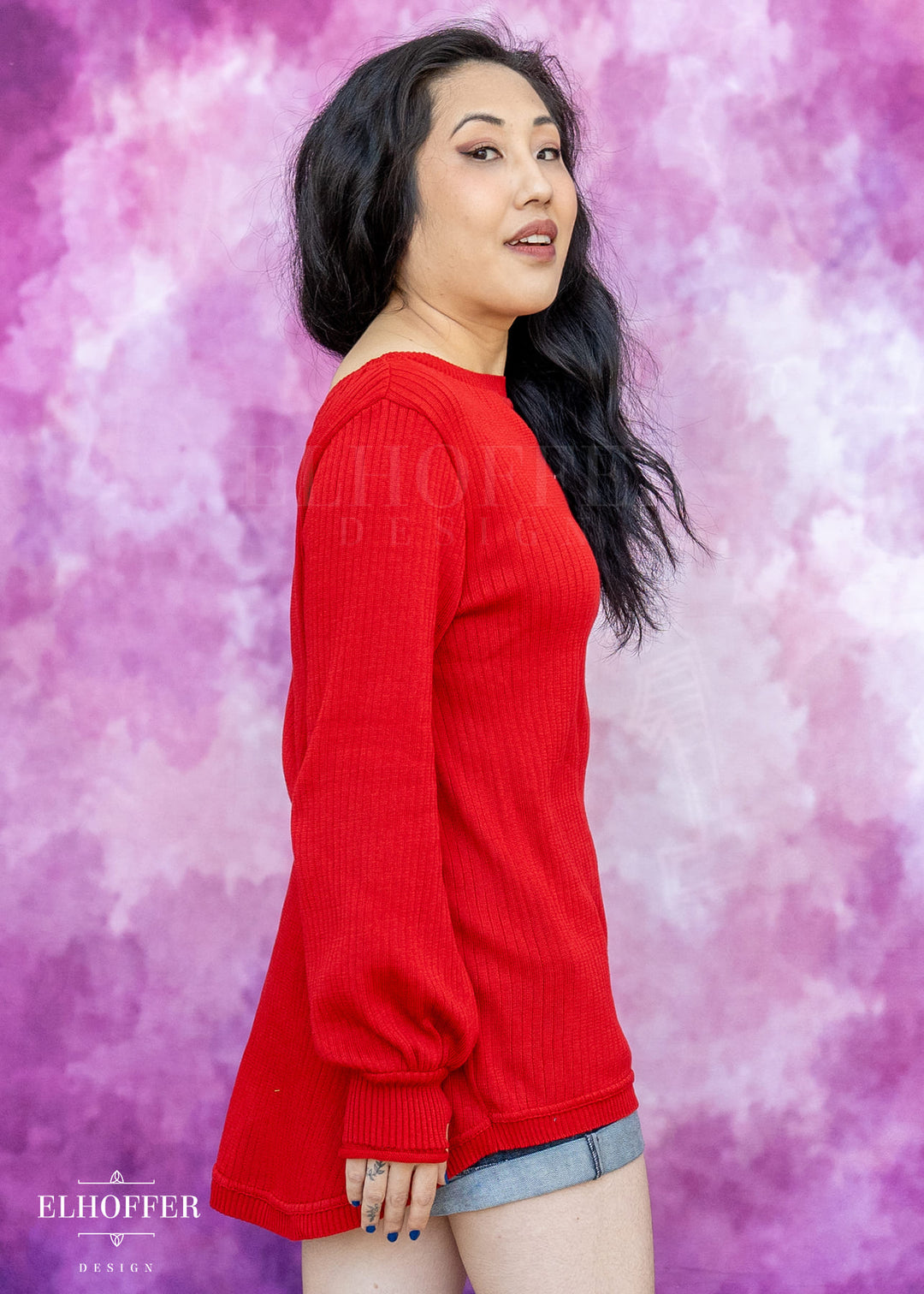 Essential Oversize Sweater - Ruby Red