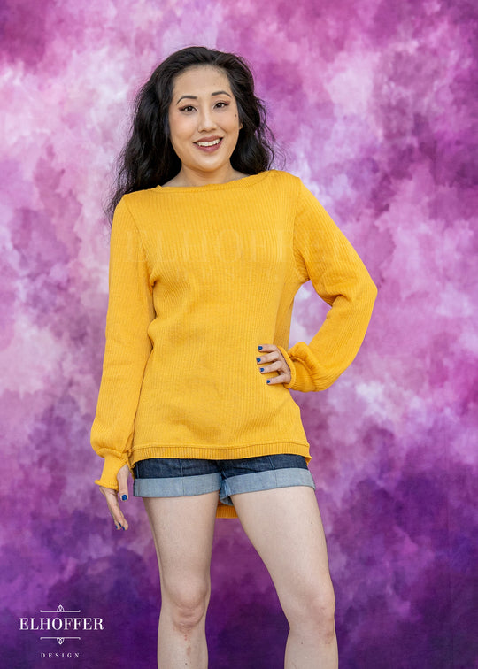 Essential Oversize Sweater - Mustard Gold