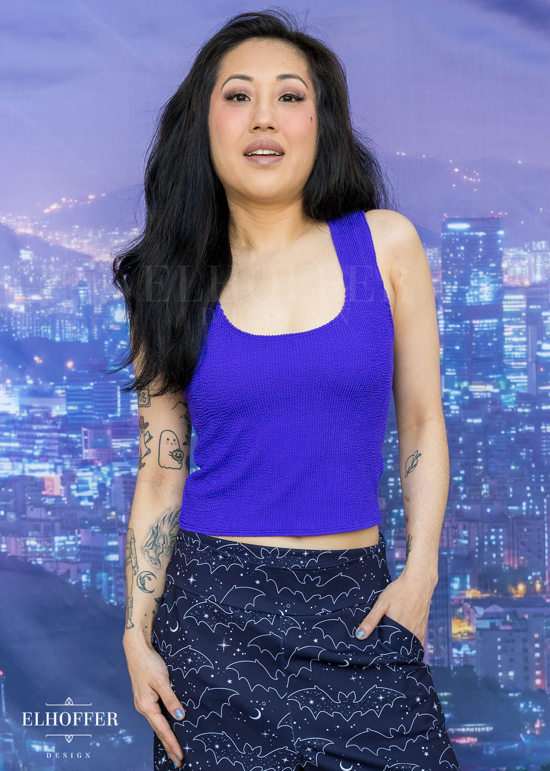 Essential Buffy Crop Top - Textured Princess Purple