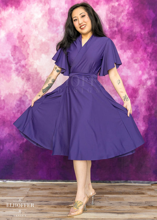 Essential Luisa Wrap Dress - Purple Haze Spandex