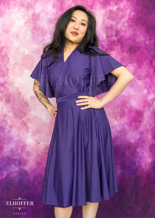 Essential Luisa Wrap Dress - Purple Haze Spandex
