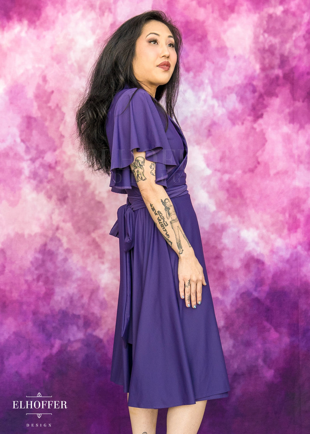 Essential Luisa Wrap Dress - Purple Haze Spandex