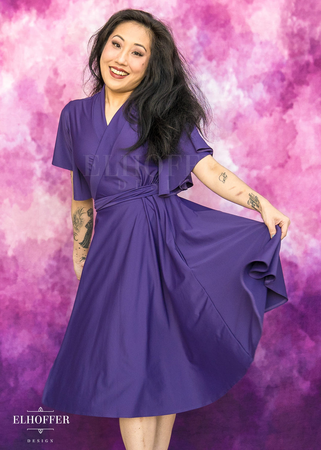 Essential Luisa Wrap Dress - Purple Haze Spandex
