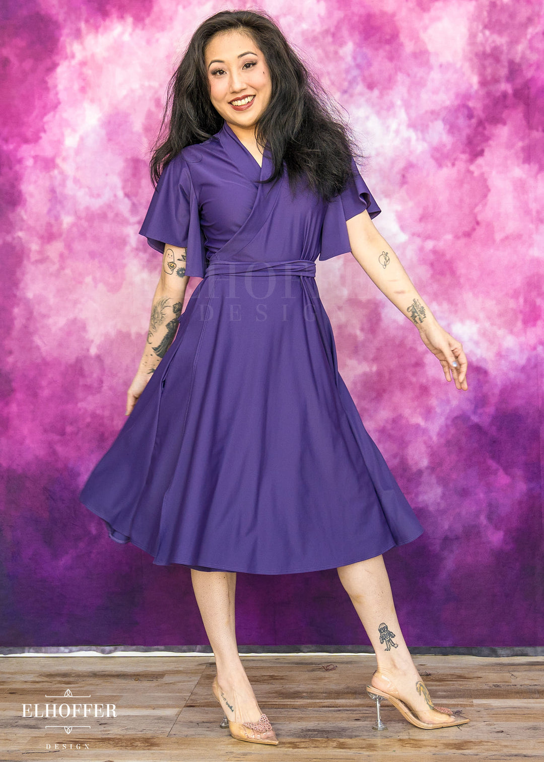Essential Luisa Wrap Dress - Purple Haze Spandex