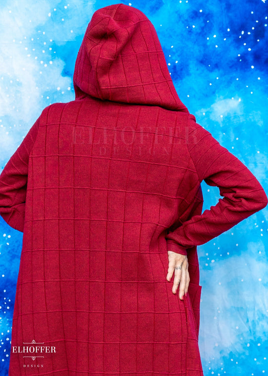 Galactic Renegade Unisex Duster Cardigan - Imperial Crimson