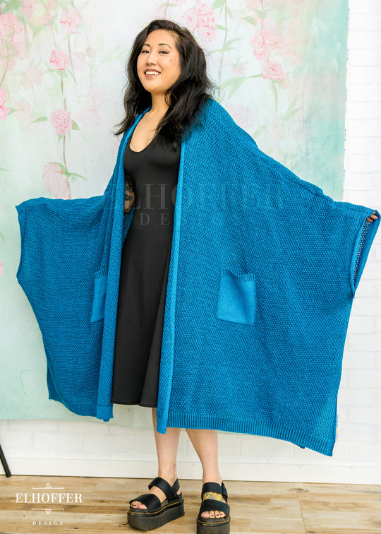 Fae of Night & Stars Knit Robe - Khaleesi Teal