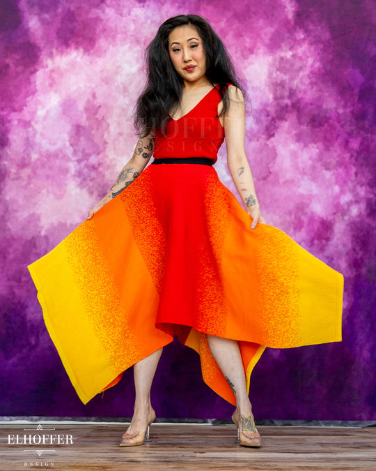 Sample Sale | Galactic Sunset Knit Skirt - L