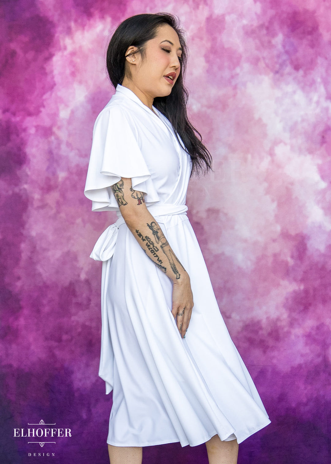 Essential Luisa Wrap Dress - White Spandex