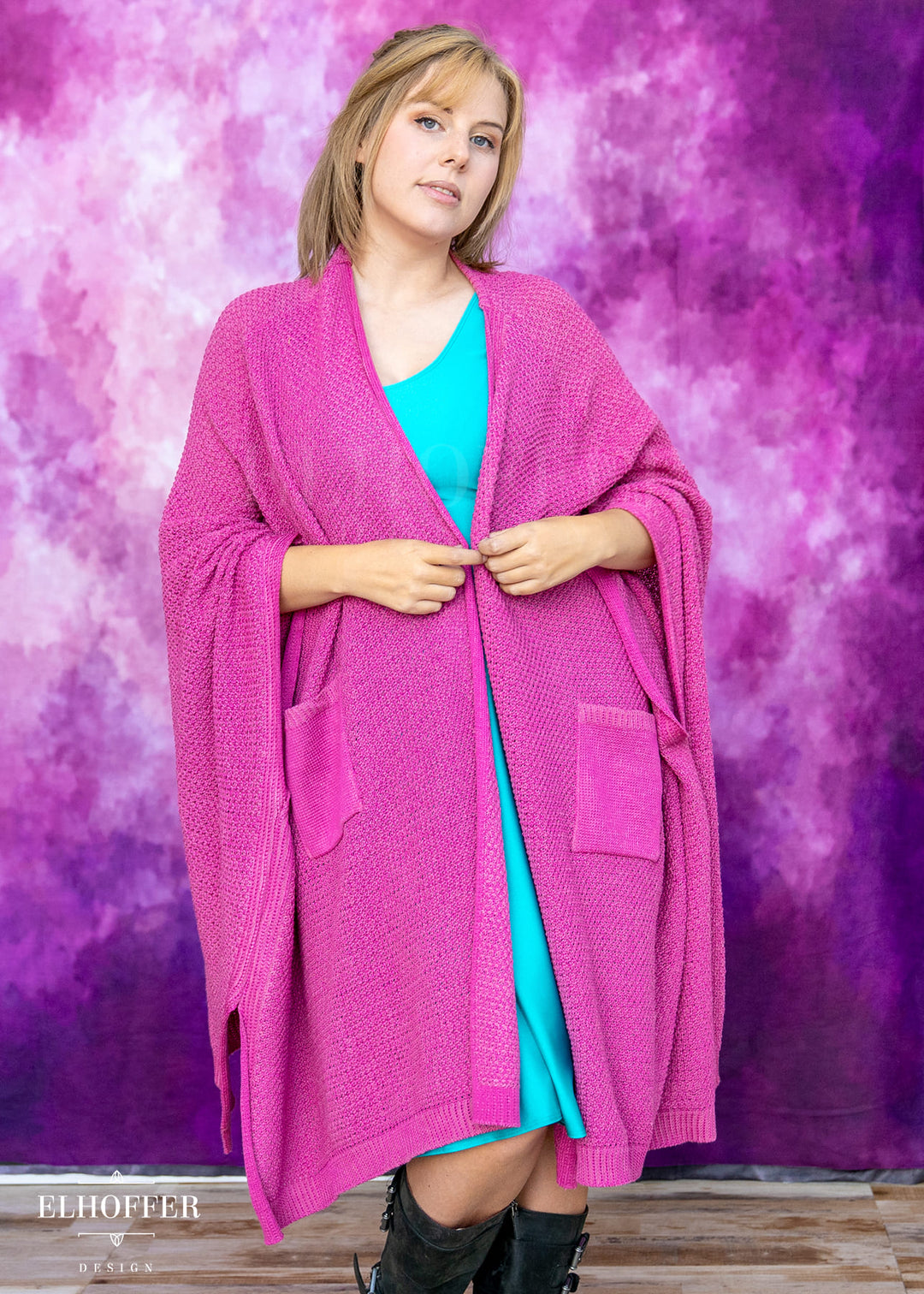 Essential Fae of Night & Stars Knit Robe - Pretty Pink