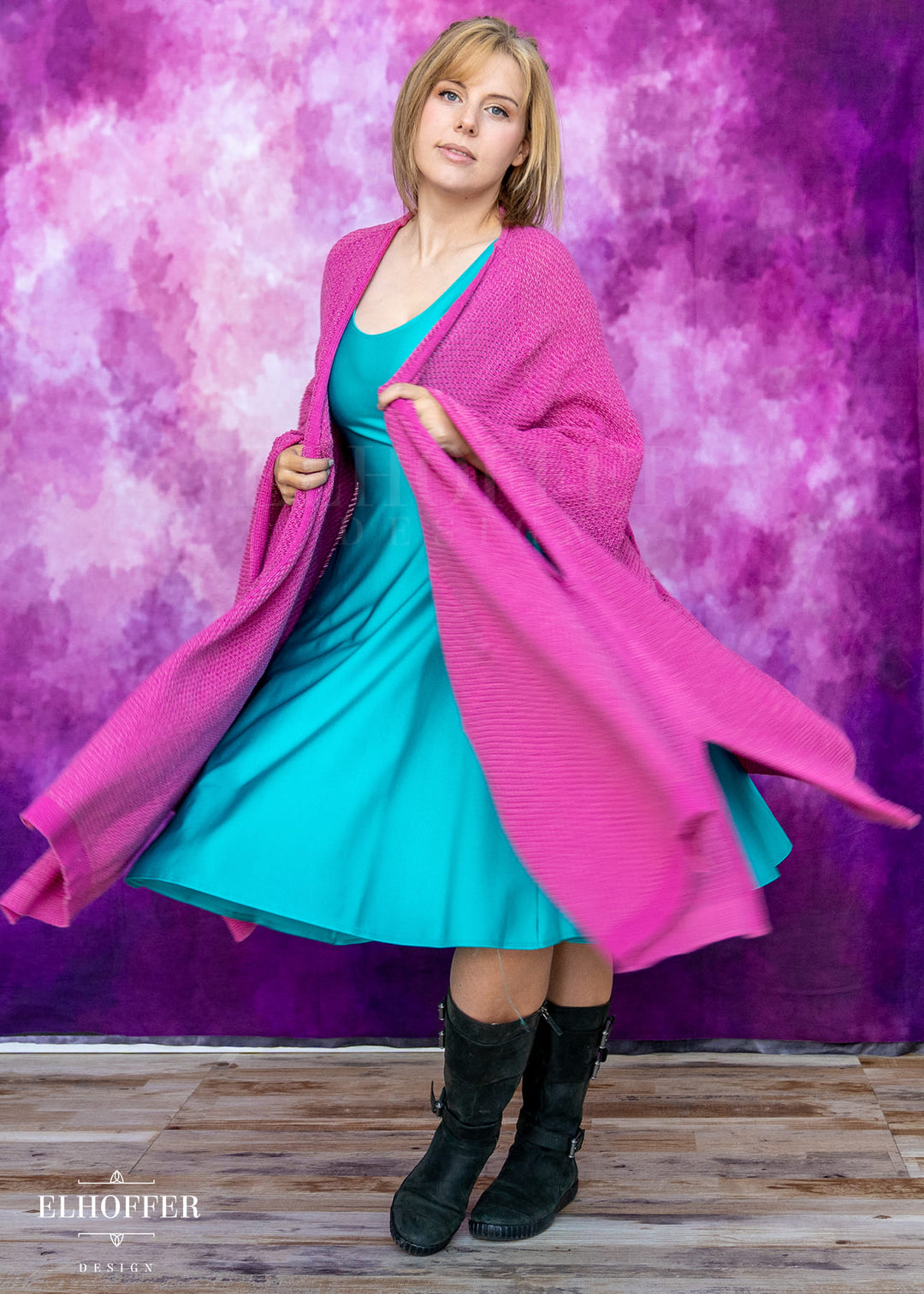Essential Fae of Night & Stars Knit Robe - Pretty Pink