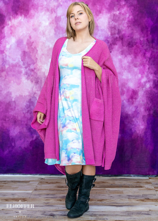 Essential Fae of Night & Stars Knit Robe - Pretty Pink