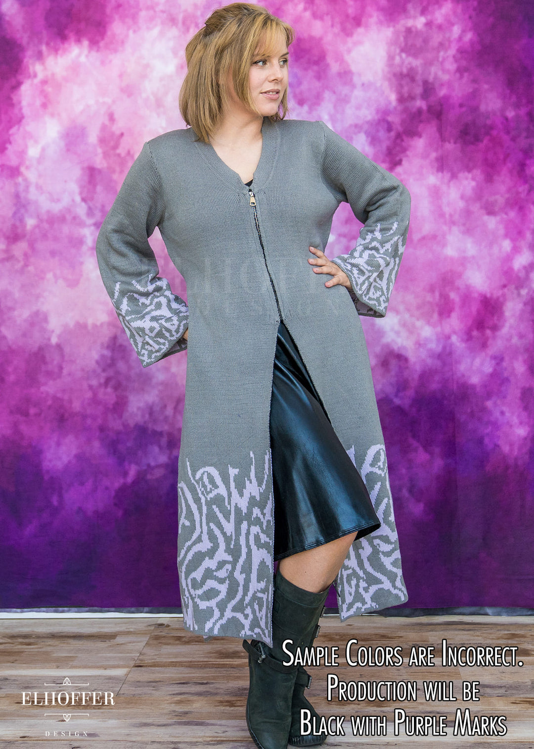 PREORDER - Demon Idol Unisex Duster - Black & Purple