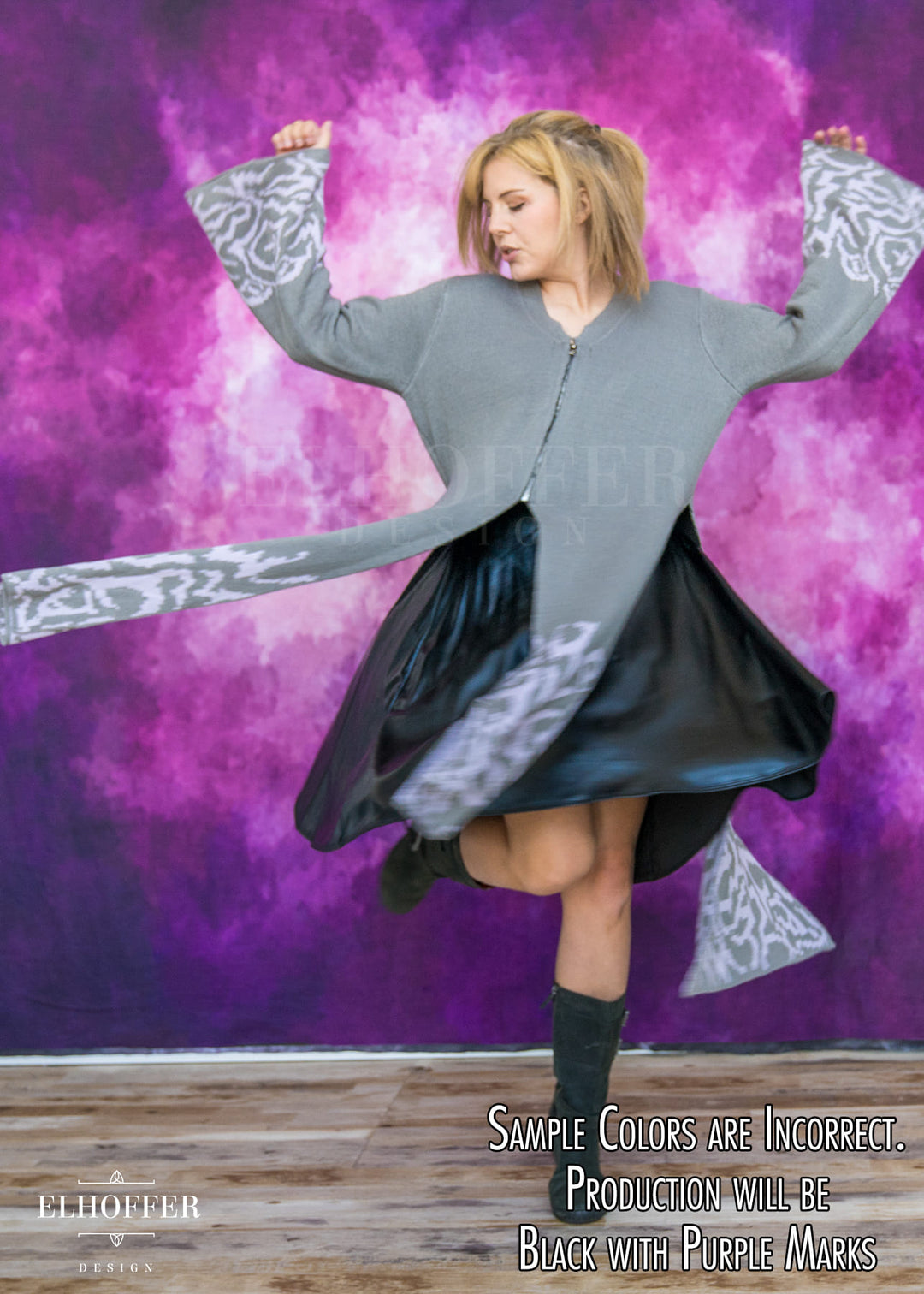 PREORDER - Demon Idol Unisex Duster - Black & Purple