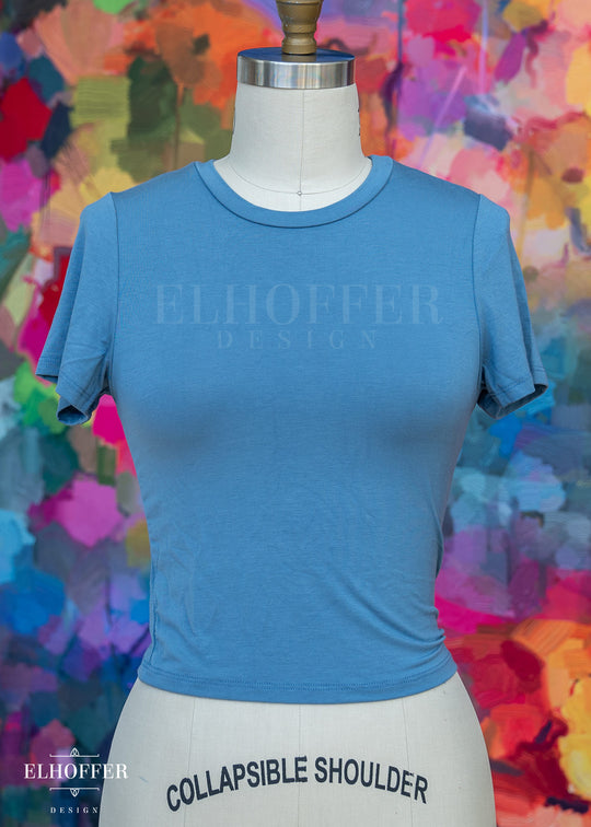 Essential Cozy Cancer Tee - Dusty Blue